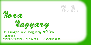 nora magyary business card